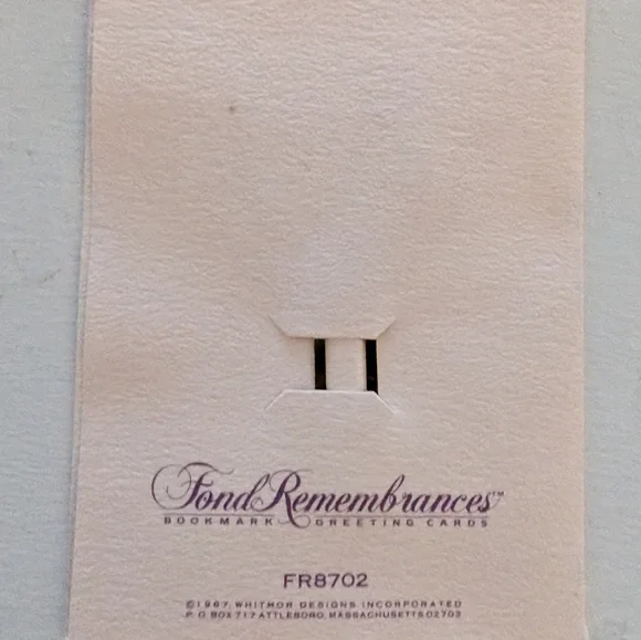 VTG 1987 Whitmor Designs Gold Tone Heart Lily Bookmark Fond Remembrances - Picture 3 of 3